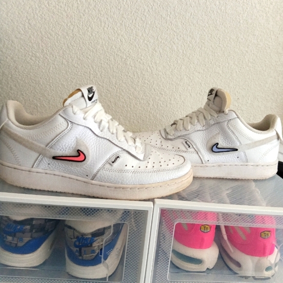 Nike Shoes - RARE SIZE Valentine's Day White Volt Women's Court Vision Low